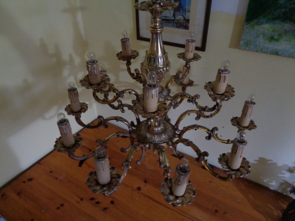 Lampadario a sospensione in ottone