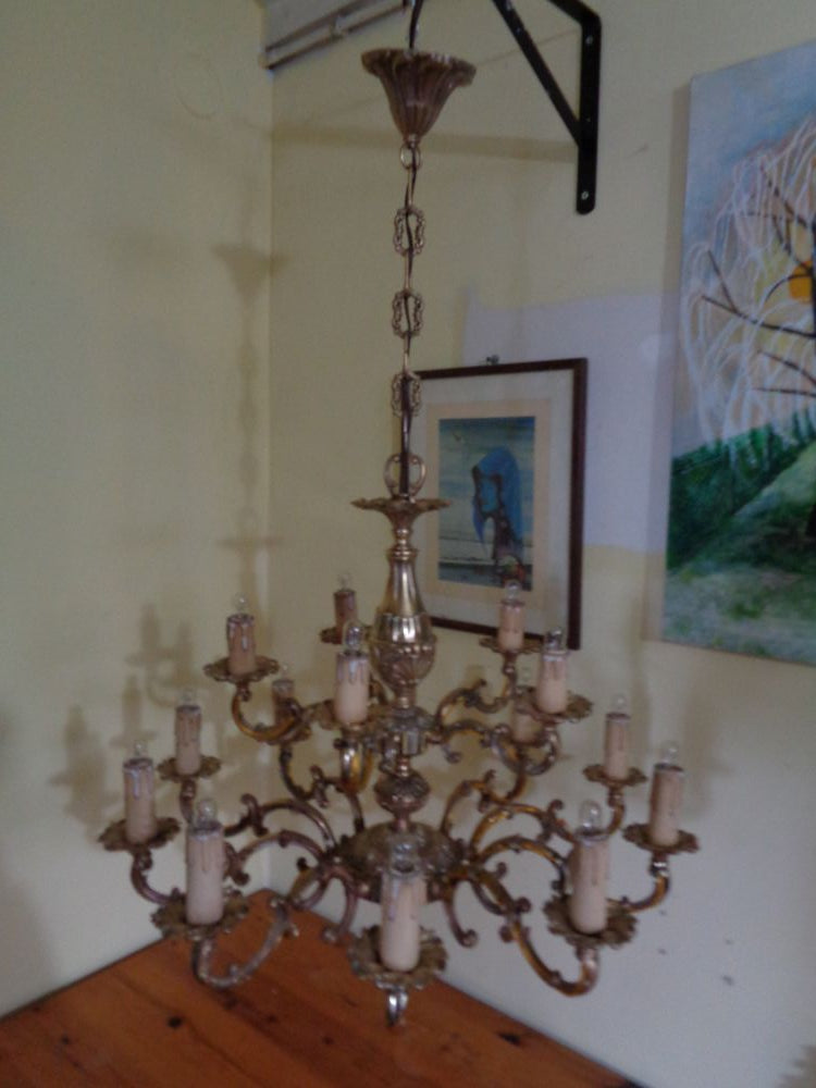 Lampadario a sospensione in ottone