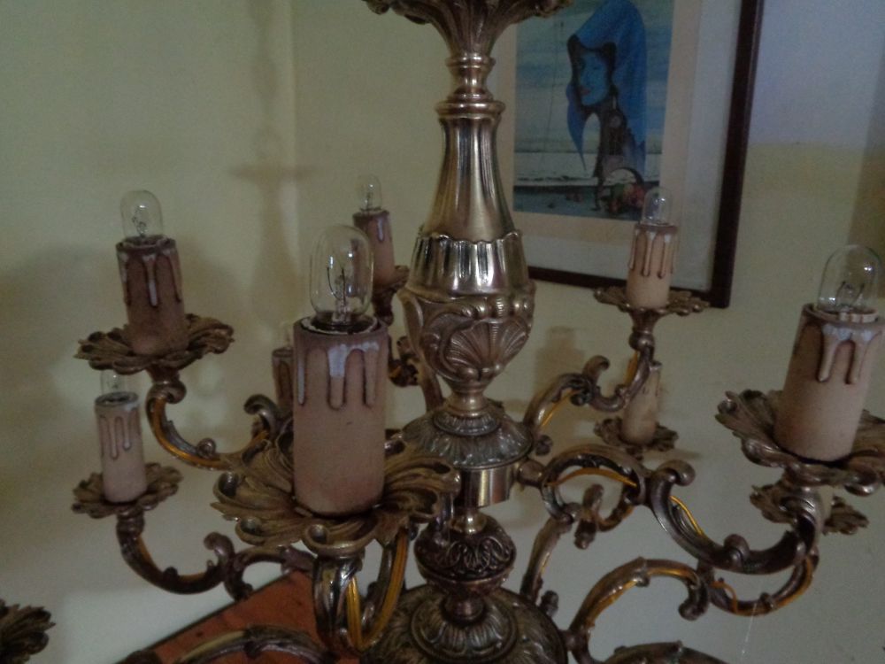 Lampadario a sospensione in ottone