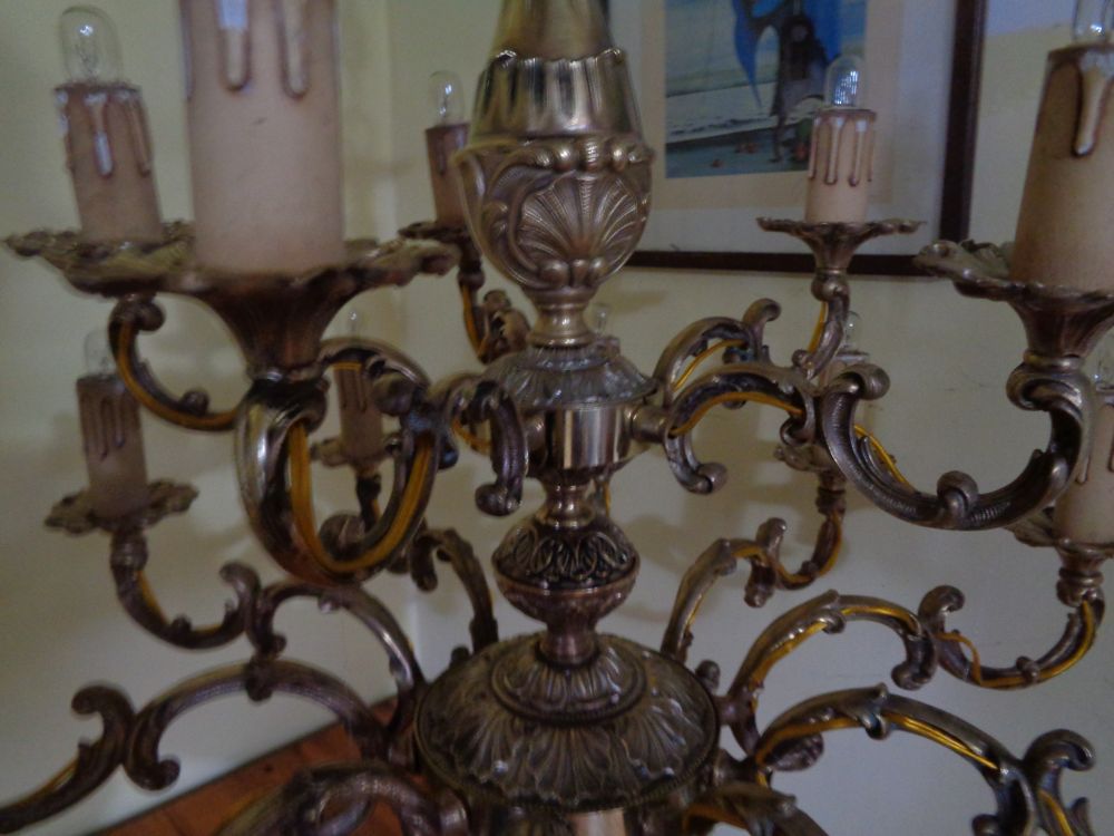 Lampadario a sospensione in ottone