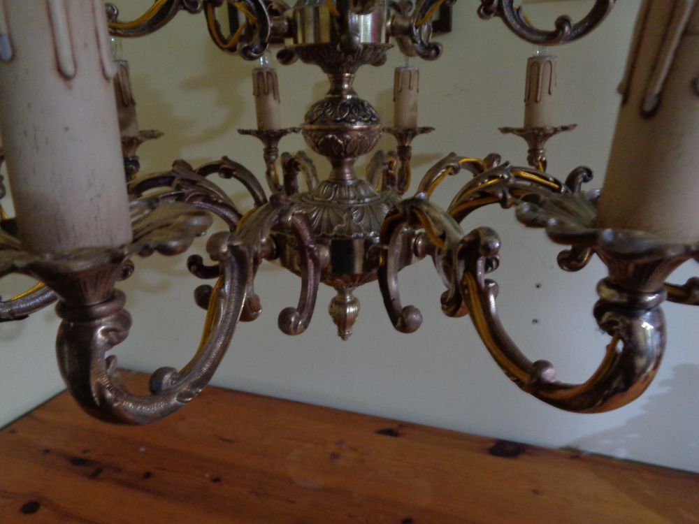 Lampadario a sospensione in ottone